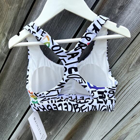 NWT Athleta Pride Multicolor Ultimate Sports Bra A-C Size XXS w/ Padding - Picture 2 of 6
